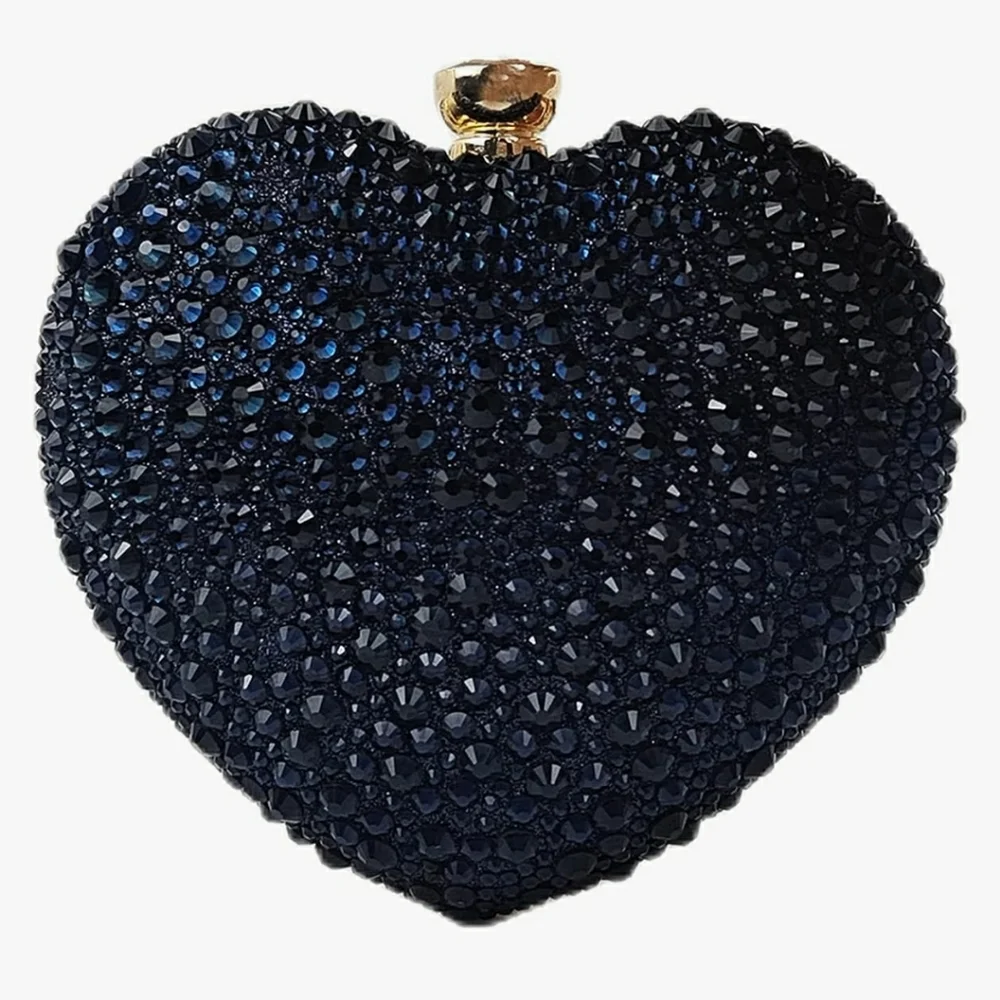 NEW Sparkling Bling Swarovski Crystal Rhinestone Valentine Heart Purse +… - Picture 8 of 16